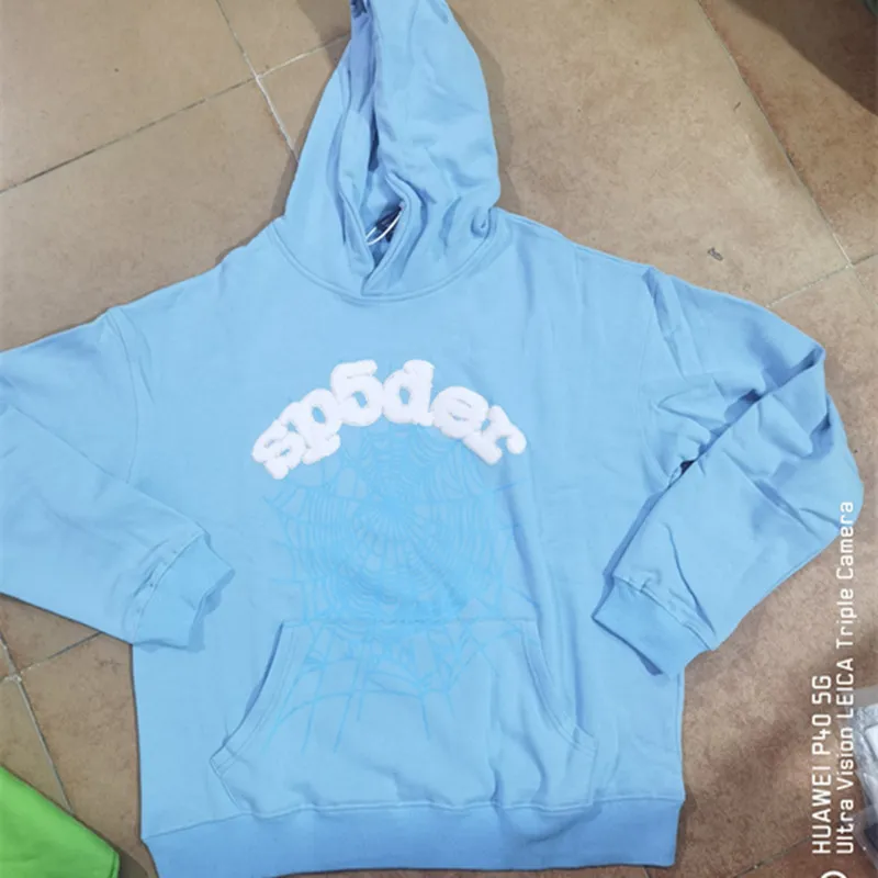 Sp5der 555555 Hooded and Pants Two Pieces Sets Spider