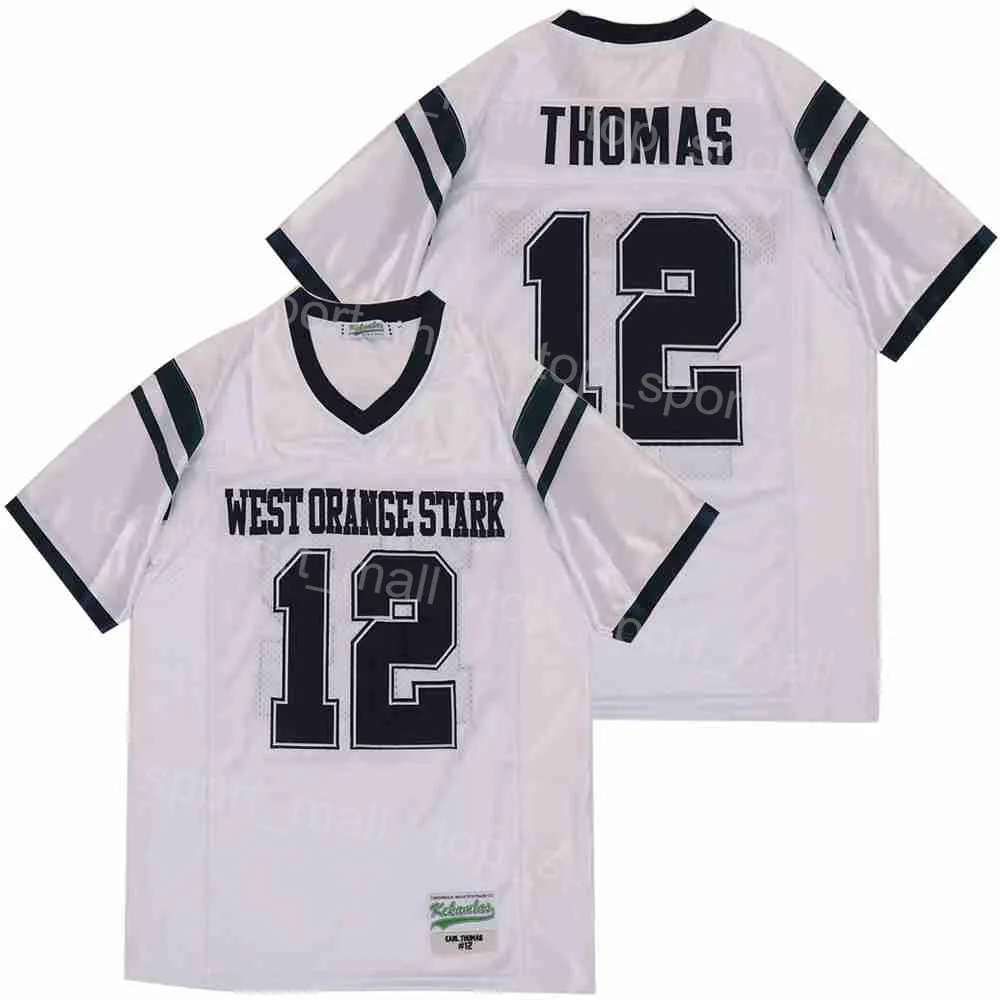 High School Football 12 Earl Thomas Jersey West Orange-Stark Moive Breathable Team White College Pure Cotton Retro For Sport Fans Pullover Embroidery And Sewing