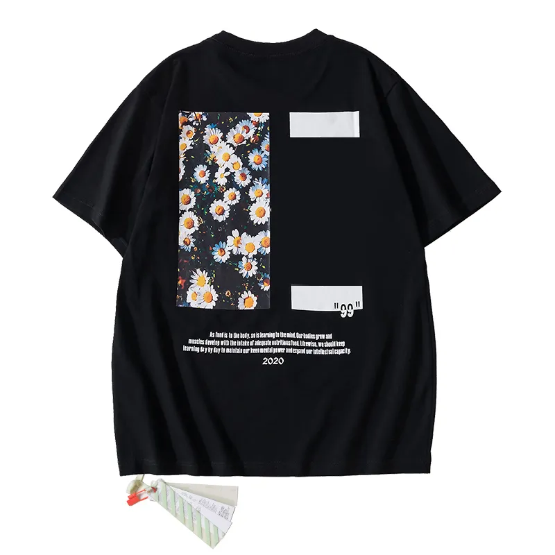デザイナーメンズとレディースTシャツカジュアルマンレディスオフレタープリント半袖