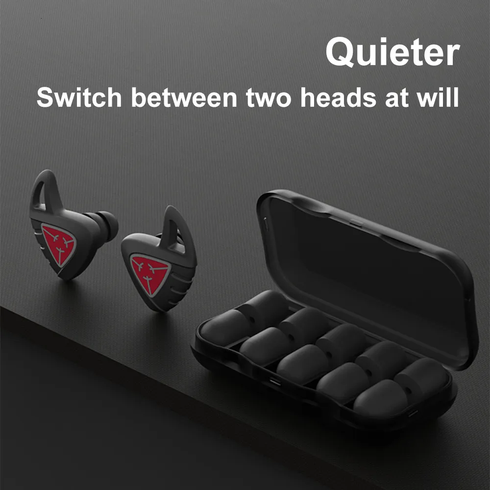 Bouchons d'oreilles anti-ronflement Silicone Noir Sommeil Insonorisé Réduction du bruit Tapones Oido Ruido Bouchons d'oreille Protection Mousse à mémoire de forme anti-ronflement souple 230419