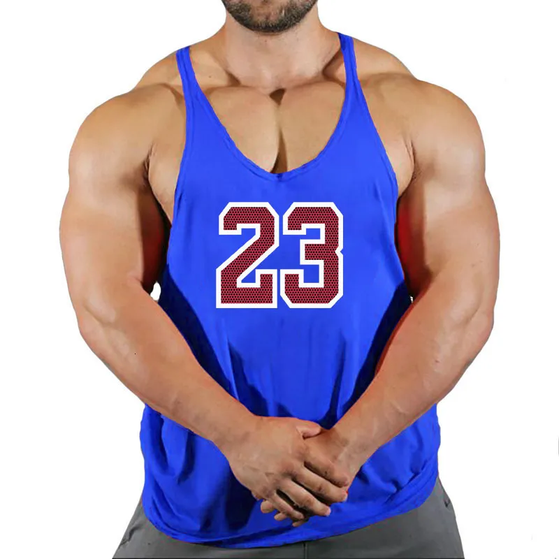 Mentes Tops Tops Style Jogger Gym Sonnlet Formation Body Body Body Body Top NO23 Viete sans manches Fitness Coton Stringer pour hommes en gros 230419