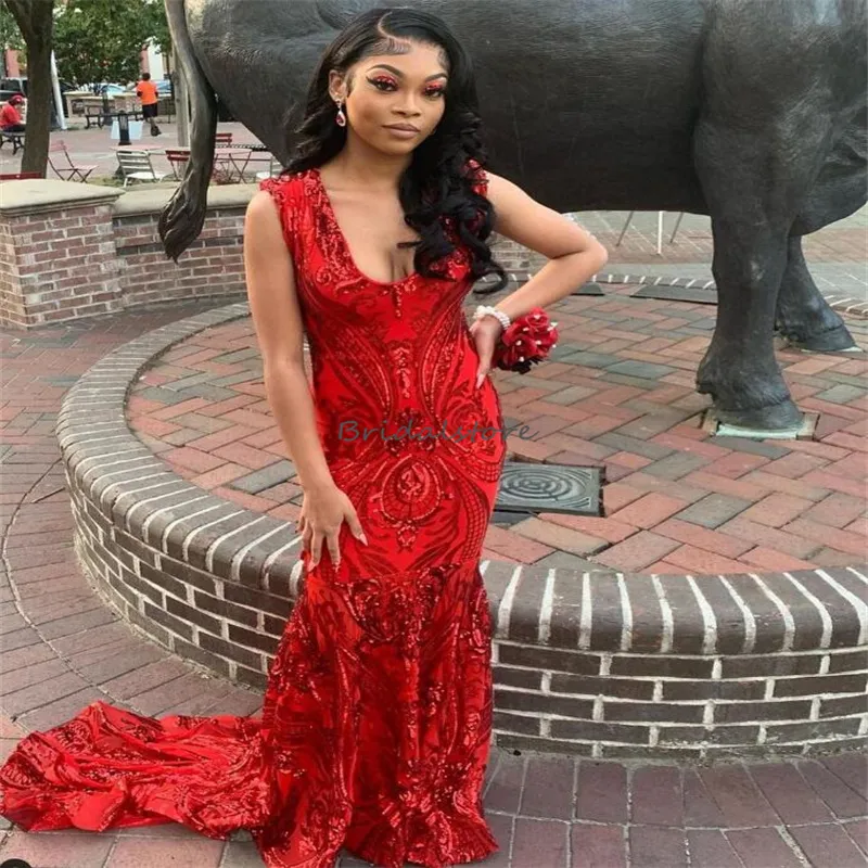 fitted lace wedding dress Center of Attention Red Sequin Dress main image 0