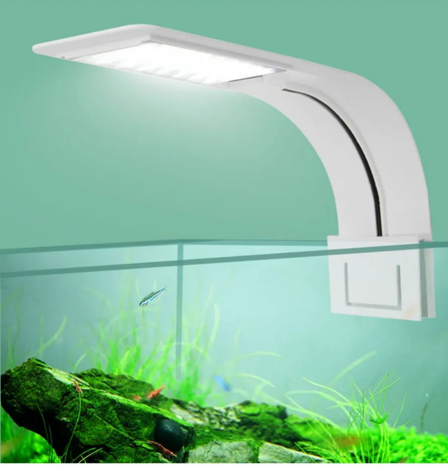 Super Slim LED Aquarium Lumières Plantes D'éclairage Élèvent La Lumière 10W Plante Aquatique Éclairage Étanche Clip-on Lampe Pour Fish Tank