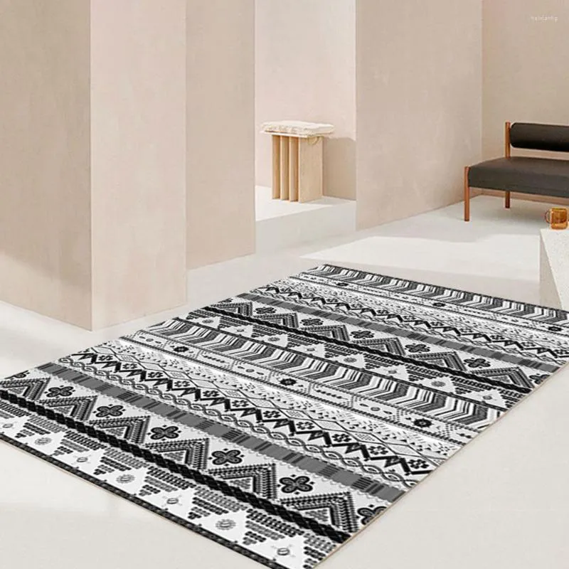 Tapijten Boheems tapijt woonkamer slaapkamer kleine eenvoudige en verse salontafel kussen geometrische deken