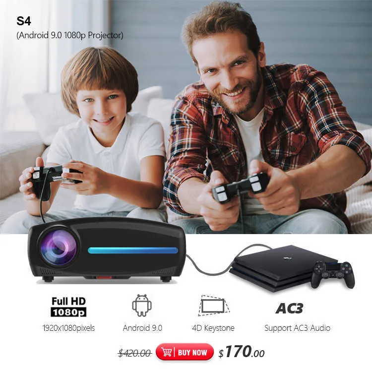 Comprar Mini proyector P10 1080P 4K 2,4G Wi-Fi compatible con Bluetooth proyector  portátil de vídeo para cine en casa