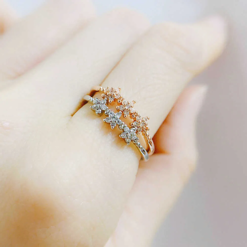 DHgate.com:Exquisite Rose Gold Cubic Zirconia Wedding Band