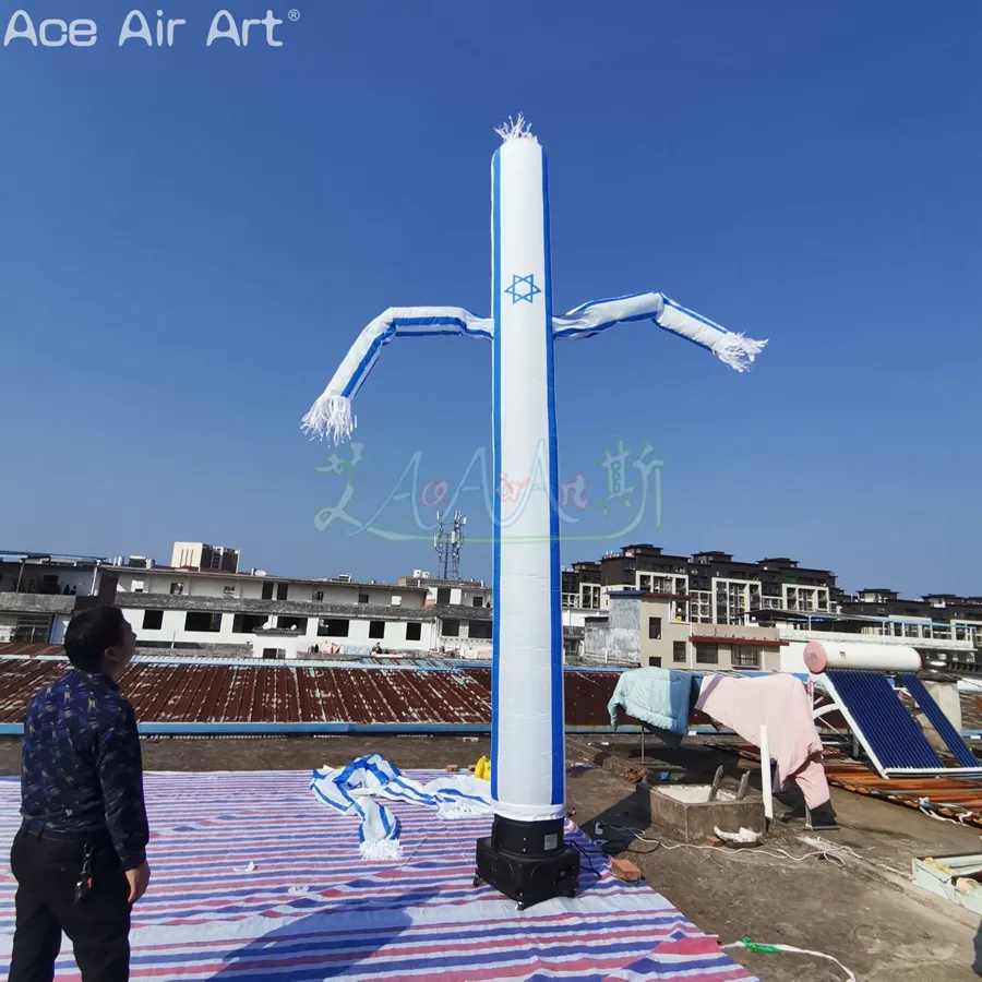 Isael Skydancer inflable personalizado del bailarín del aire del evento de los 5m H con el ventilador para la publicidad o la promoción