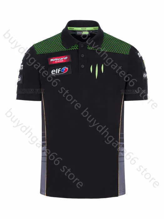 Maglietta da uomo 2023 Nuovo stile per Kawasaki Motorcycle Riding Polo Racing Team Uomo Bottoni Estate Quick Dry Traspirante Non sbiadire Stampa 3D Azar