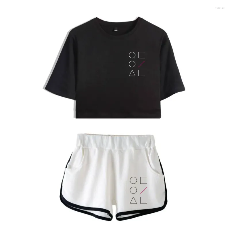 Vrouwen Tweedelige Broek KPOP LOONA Merch Tops Set Shorts Mooie T-shirt Harajuku Streetwear Meisje Sets Mode Vrouwen Kleding