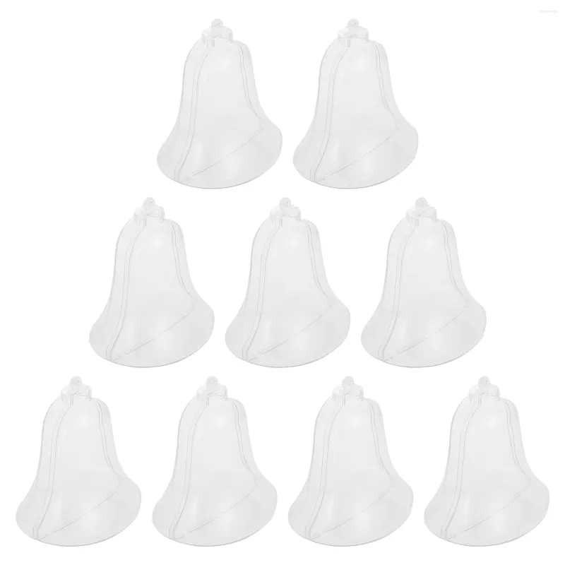 Wazony wyraźne ozdoby wypełniające: ozdoby świąteczne 10pcs Xmas Bell Candy Pirent Box Holder Wiszący dekoracja