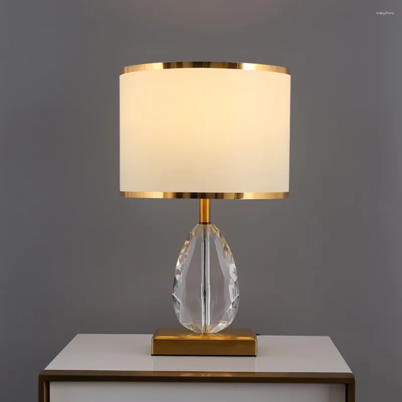 테이블 램프 Temar 현대 크리스탈 램프 빈티지 LED 창조적 디밍 럭셔리 책상 조명 홈 거실 침실 장식
