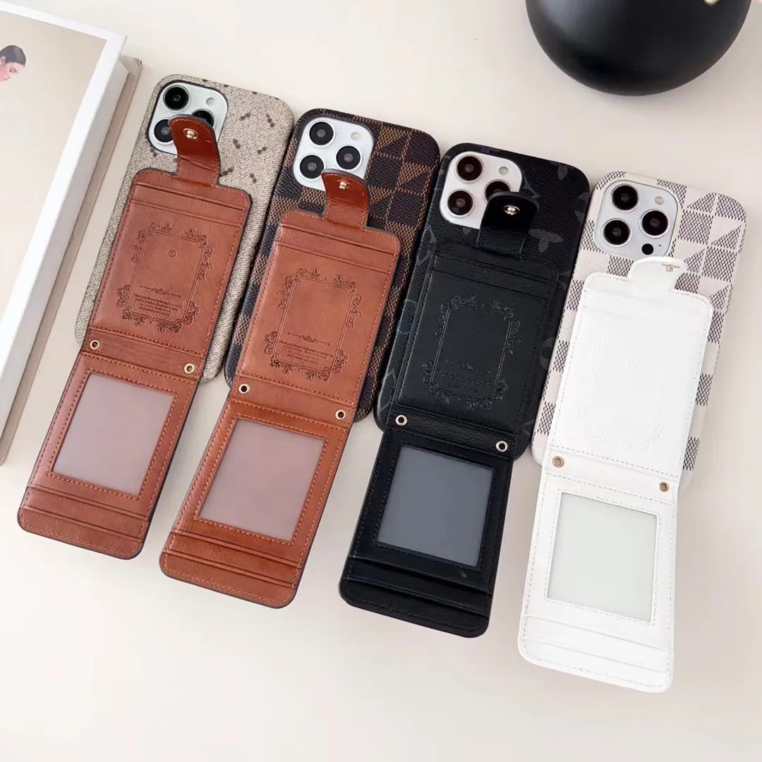 LU 14 IPhone Designer 13 Pro Max Чехлы Кожаный Чехол Для Телефона Через  Плечо С Карточкой Для 14promax 13promax 14pro 13pro 12pro 12 11 X XR XS 7 8  Мини Роскошный Кошелек