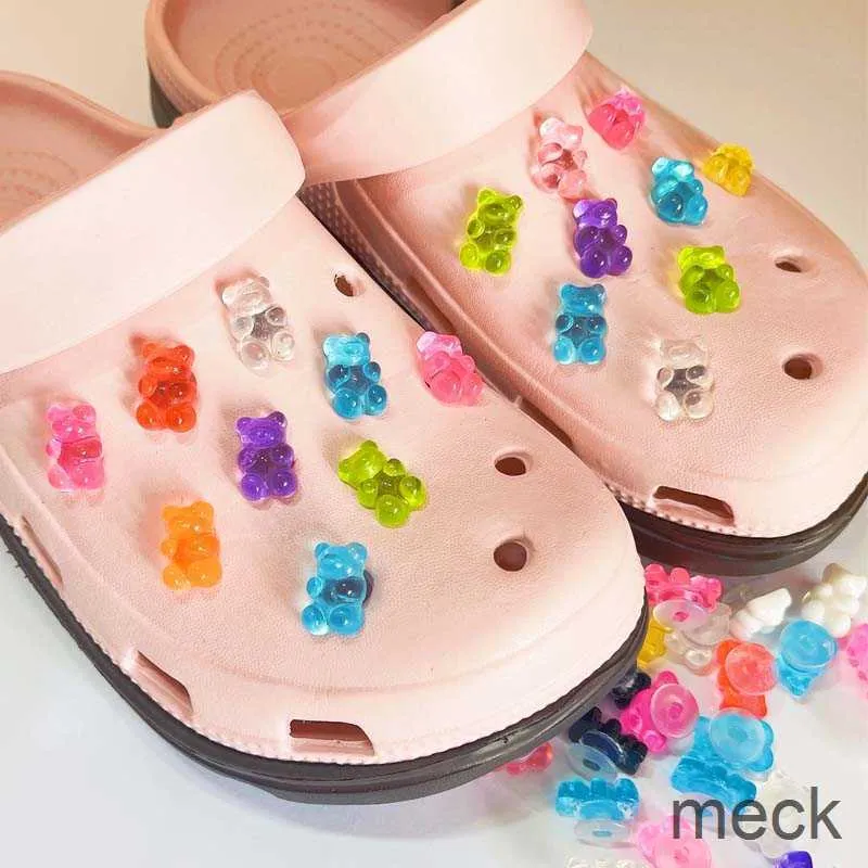 10st Gummy Bears Designer Croc Charms Set Fit Children Decorations For Shoes Ornament Women Accessories Jibz PINS POCHEOUSale