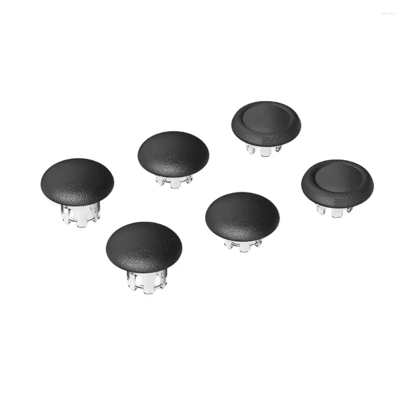 Contrôleurs de jeu 6pcs 3D Thumbstick Grip Caps Anti-dérapant Couverture de remplacement Accessoires de protection pour PS5 Edge Elite Joystick GamePad