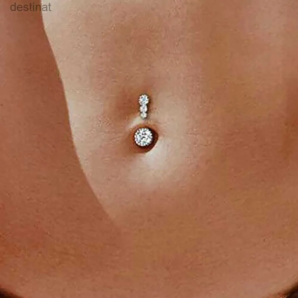 Navelbelknopringen IFMIA Crystal Navelringen Navelring Crystal Drop Dangle Body Buikpiercing Sieraden voor vrouwen StrandbuiknavelringenL231120