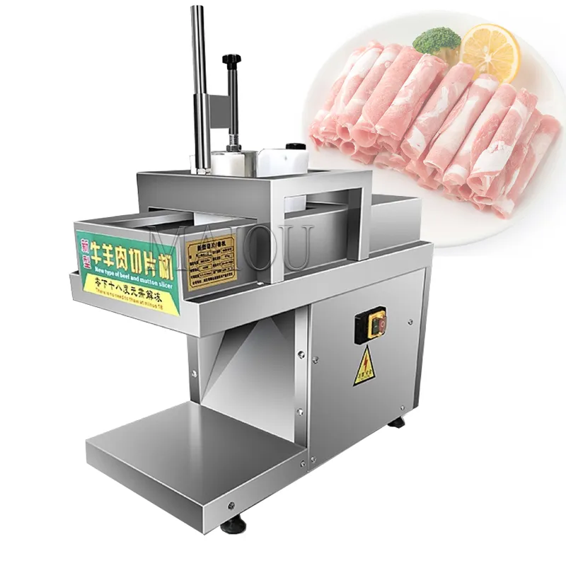 Taze et dilimleme için masaüstü et dilimleyicisi, bıçağı elektrikli et kesme makinesi