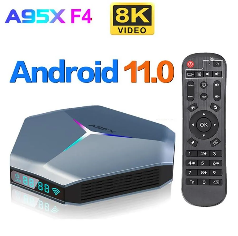A95X F4 RGB AMLOGIC S905X4 SMART Android 11 TV Box 4K HD YouTube 4GB RAM 32GB 64GB 1258GB ROM 듀얼 WiFi Set Top Box Media Player28816256