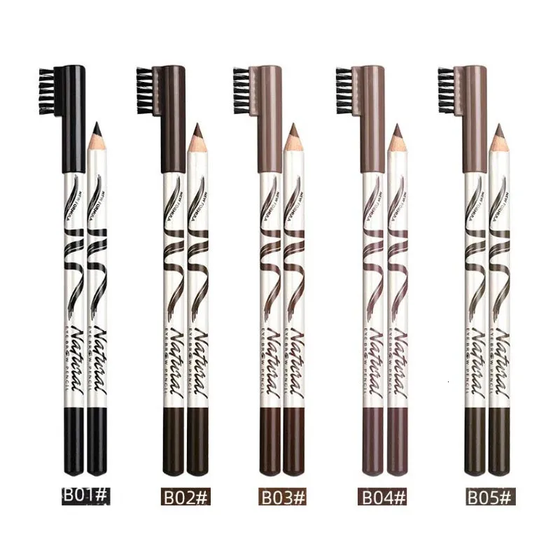 眉エンハンサー12pcs/lot makeup yeabrow pencil yeabrowマーカー眉のための防水眉毛タトゥー5カラーエンハンサー染料ティントペン