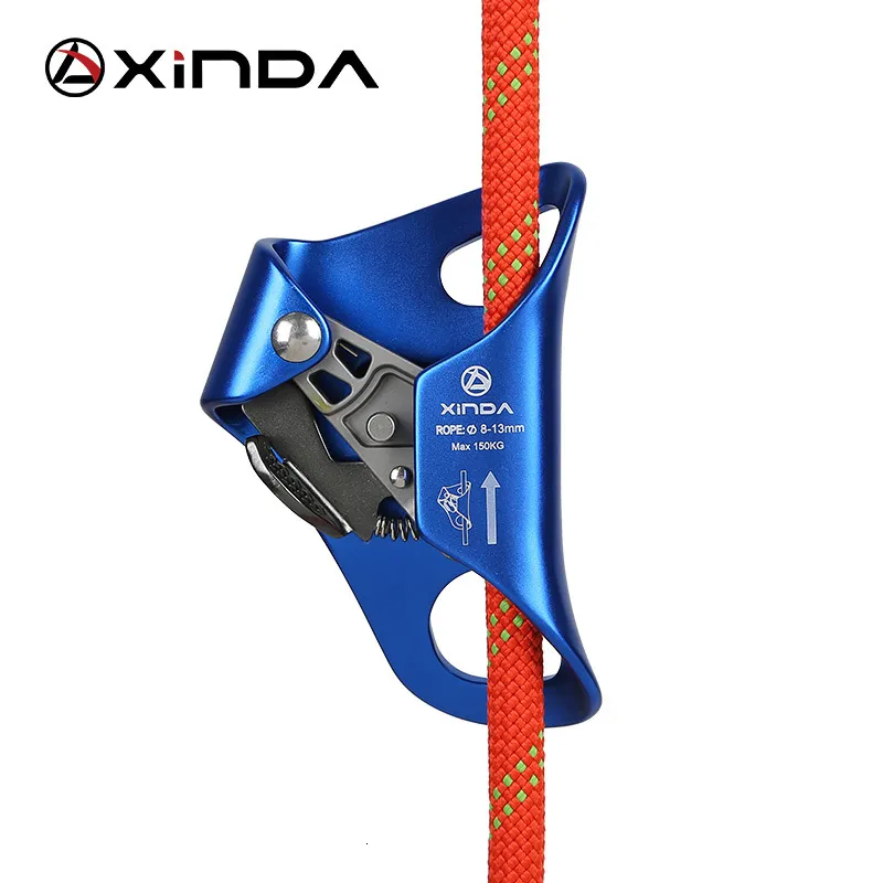 Kordeln Schlingen und Gurtband XINDA Outdoor Camping Klettern Bruststeigklemme Sicherheitsseil Aufsteigend Anti-Herunterfallen Survival Vertikale Seilkletterausrüstung 230419