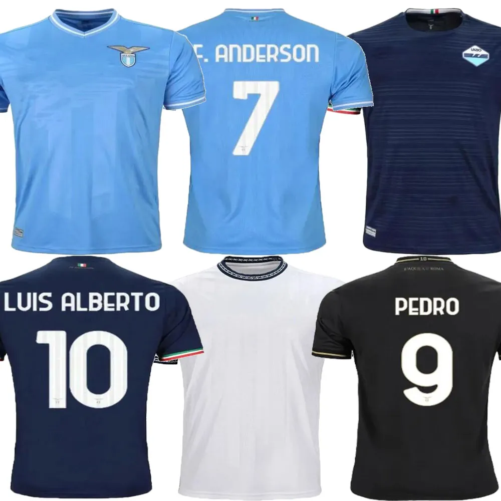 23 24 Lazio Immobile soccer Jerseys maglie 23 24 IMMOBILE LUIS BASTOS SERGEJ BADELJ LUCAS J.CORREA ZACCAGNI MARUSIC men kit football shirt 10th Anniversary