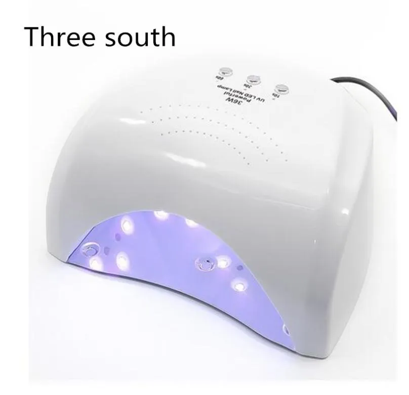3つのサウスサンUV Sun2デュアルUV LEDライトマシンネイルマニキュアライト硬化光療法マシン36Wネイルランプ1552093