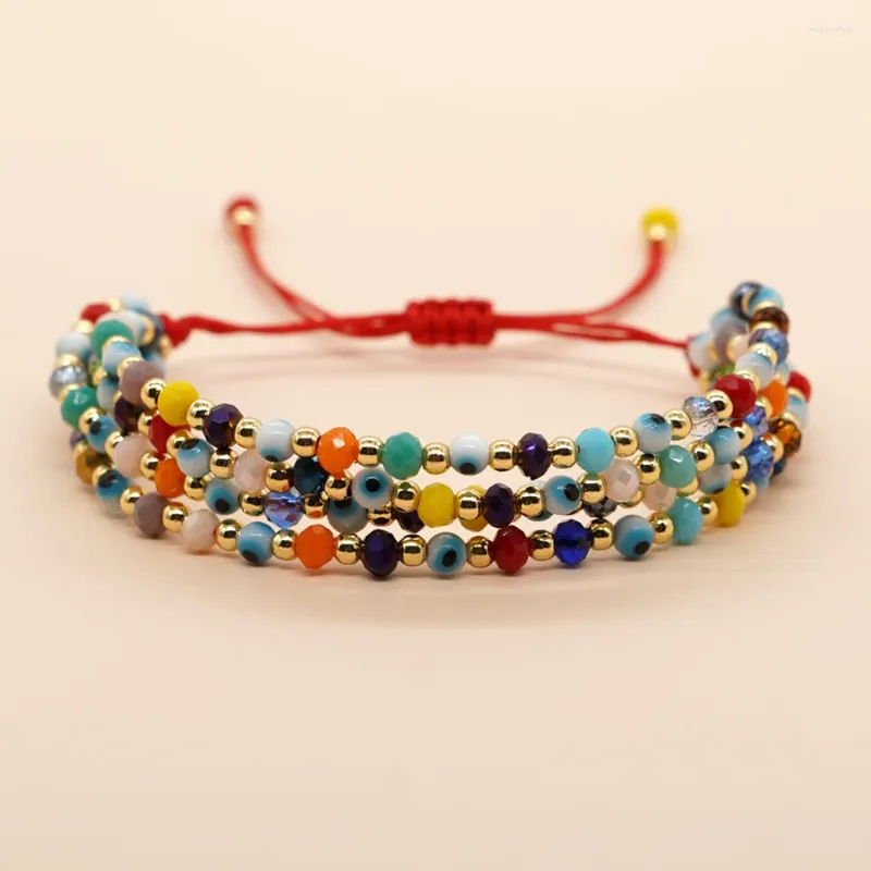 Strand Go2boho Bracciale moda unisex con perline di cristallo colorate transfrontaliere Occhio di vetro