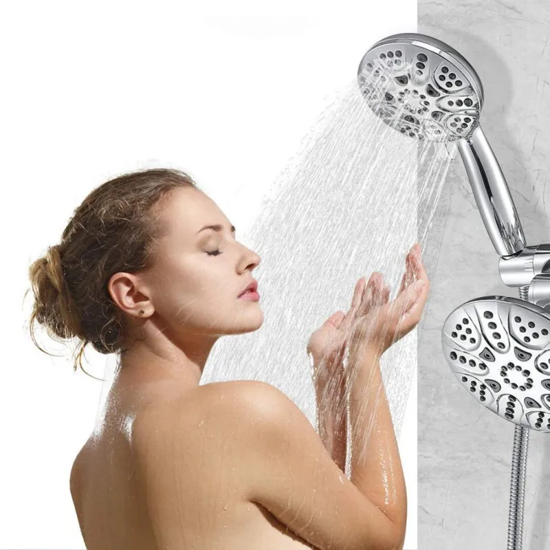 Shower Head Combo High Pressure 30-Setting Rain Handheld Shower with Hose