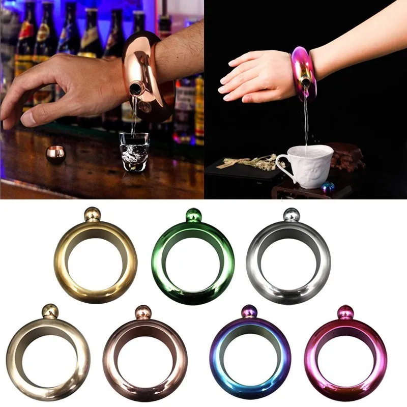 3.4oz Women Bracelet Bangle Stainless Steel Hidden Hip Flask with  Rhinestones Lid for Alcohol - China Stainless Steel Hip Flask and Wine  Glasses price | Made-in-China.com
