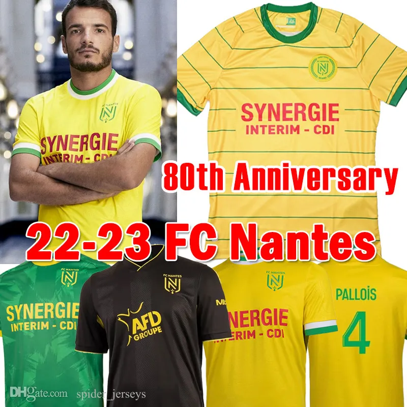 2022 2023 Maillots FC Nantes Etoile camisas de futebol 22 23 SISSOKO PALLOIS GIROTTO Footabll Shirts CHIRIVELLA COULIBALY spider jerseys BLAS COCO SIMON Men Uniformes