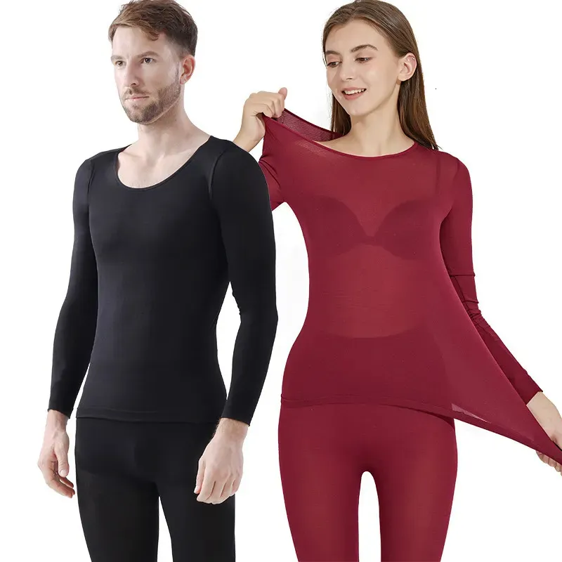 Kadın Termal iç çamaşırı izsiz termal iç çamaşırı seti unisex yakın montaj pijamaları ultrathin kış sabit sıcaklık uzun uyku 2piye 231120