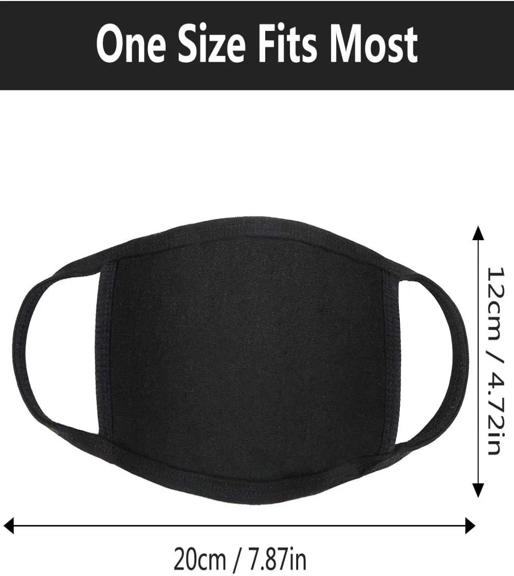 Designer Adjustable Anti Dust Face Mask Black Cotton for Cycling Camping Travel100 Cotton Washable Reusable Cloth Masks9232257