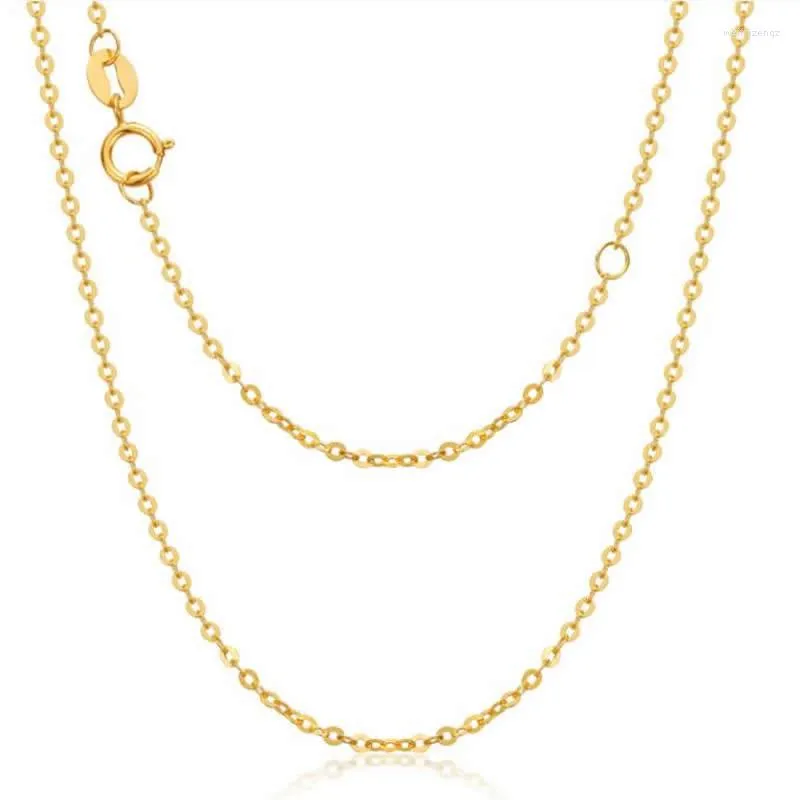 Chains Pure 18K Gold Necklace Chain Women AU750 O Link