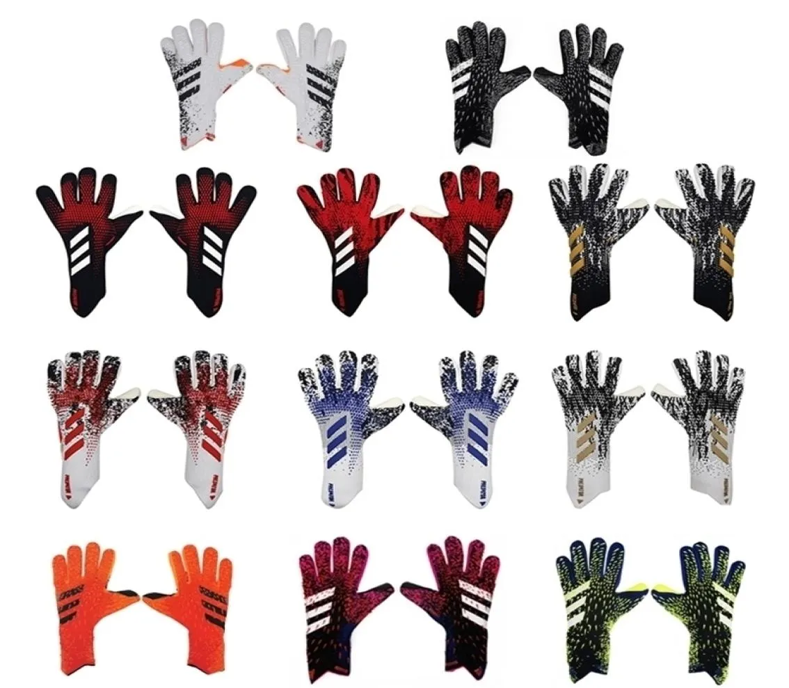 Latex Goalkeeper Gloves No Finger Guards Thickened Football Goalkeeper
