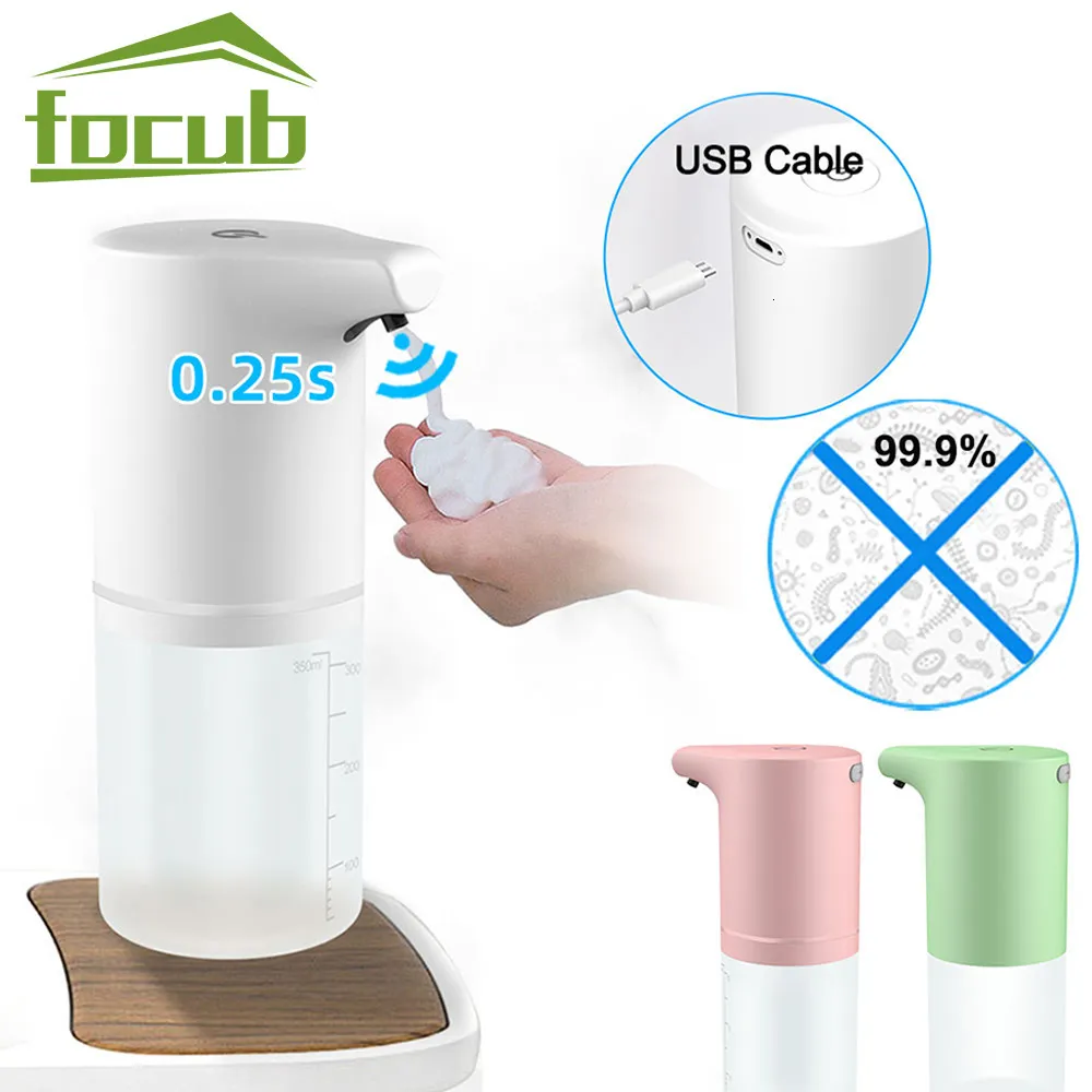 Liquid Soap Dispenser Automatic Foam Touchless Rechargeable Infrared Sensor Hand Sanitizer for Bathroom Kitchen 230419