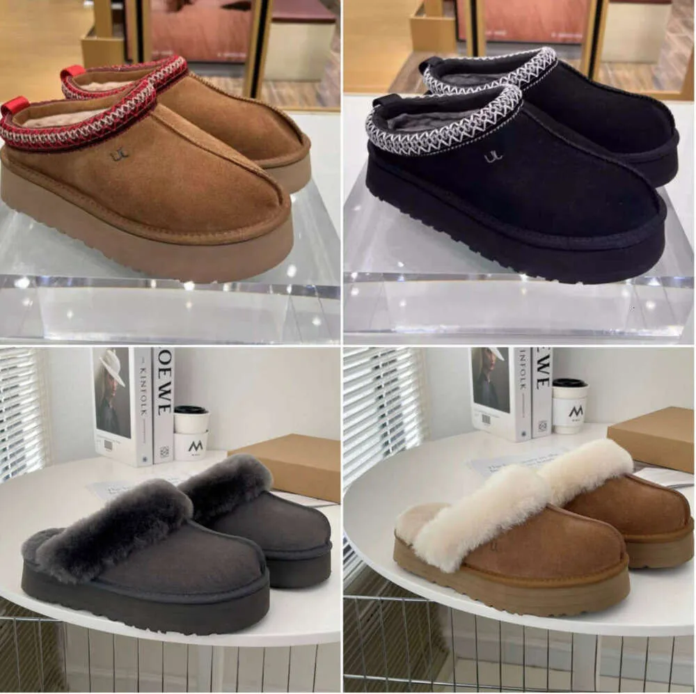 Designer Tasman Slipper Australien flauschige Plattform Tazz Slides Ug Wolle Schuhe Winterstiefel 1uggslies-88 Stiefel Fell klassische Marke Casual Frauen Outside Slider 5354ess