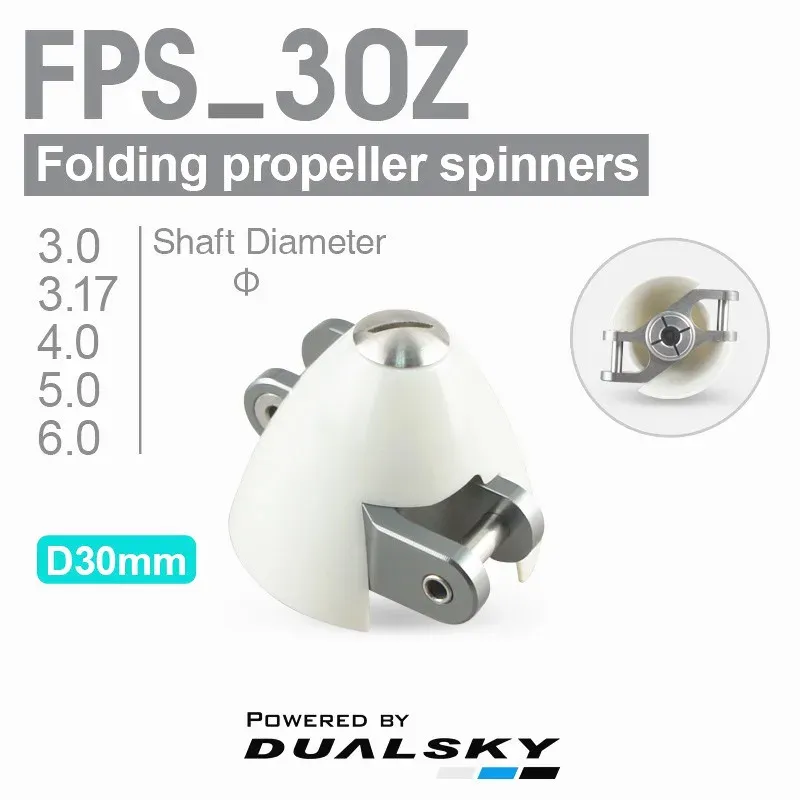 DUALSKY 30mm Wellendurchmesser 3,0 3,17 4,0 5,0 6,0 Klapppropeller Spinner Für RC Flugzeug Segelflugzeug F5K F5J P5B