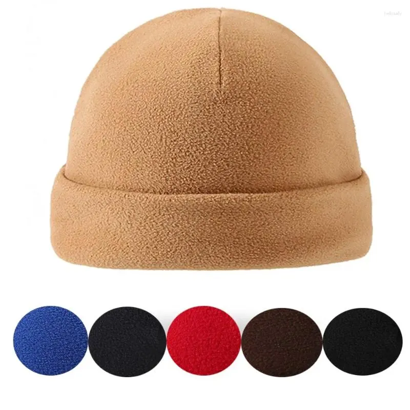 Basker 7 färger Bonnet Skullcap Män kvinnor manschetterade mössa vandringslock fleece hattar jagar militär taktisk mössa varm vindtät hatt