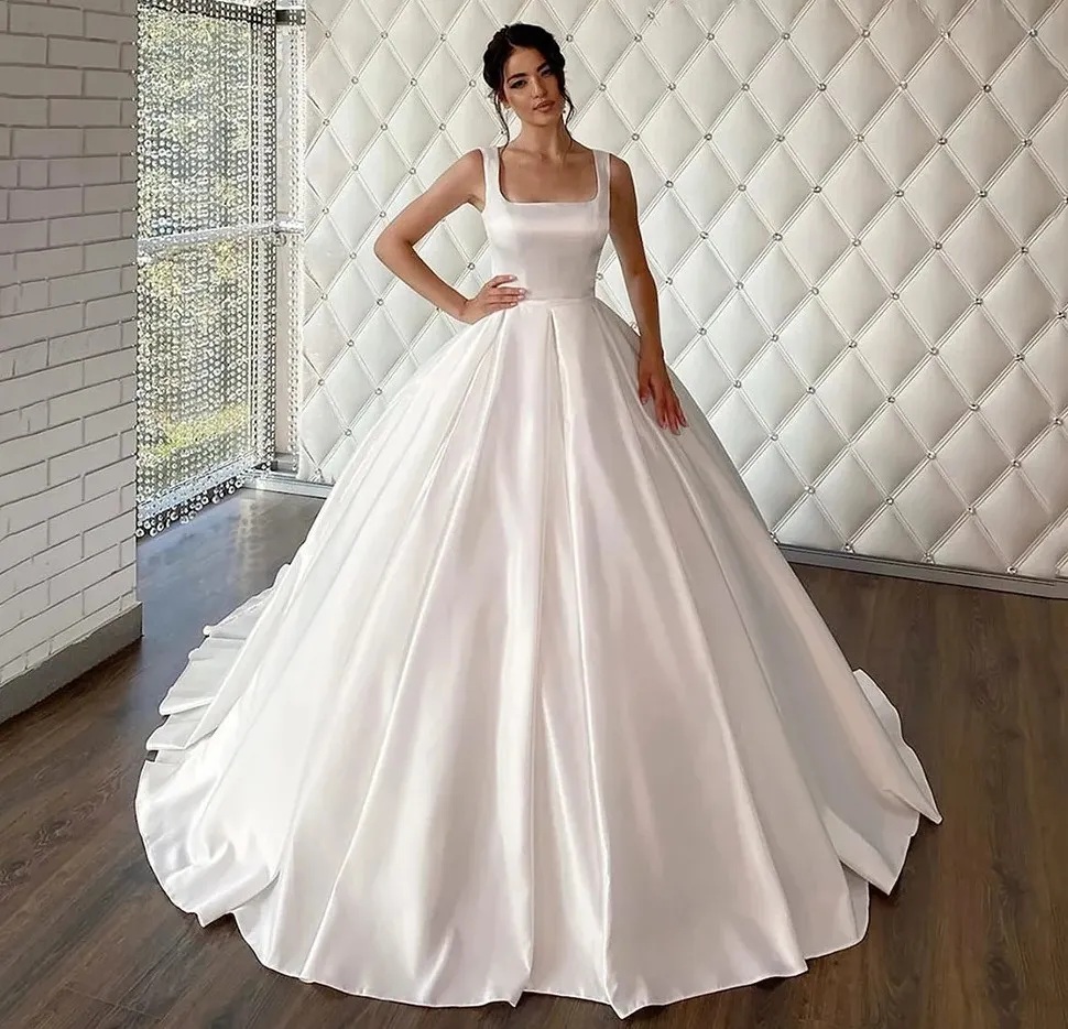 Custom Made Square Neck Sleeveless A Line Corset... From  Donnaweddingdress17, $100.61 | DHgate.Com