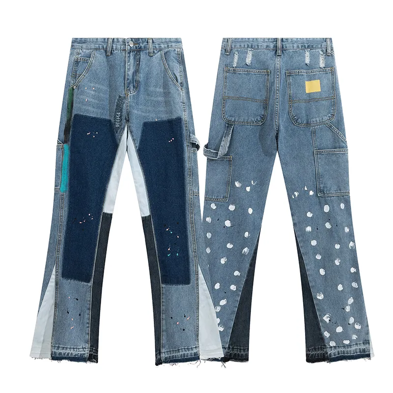 Gallery Depr Hosen Schwarze Designer-Jeans Stacked Herrenjeans für Gallery Gerade geschnittene Hosen Baggy-Jeans Englische Stacked-Jeans Schließen Y2k-Jeans DamenhosenGPSO