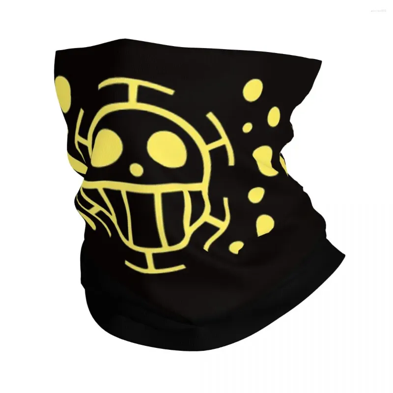 Écharpes Trafalgar D Law Logo One Piece Anime Bandana Neck Gaiter Tenues Visage Écharpe Multi-usage Bandeau Cyclisme Unisexe Adulte Lavable