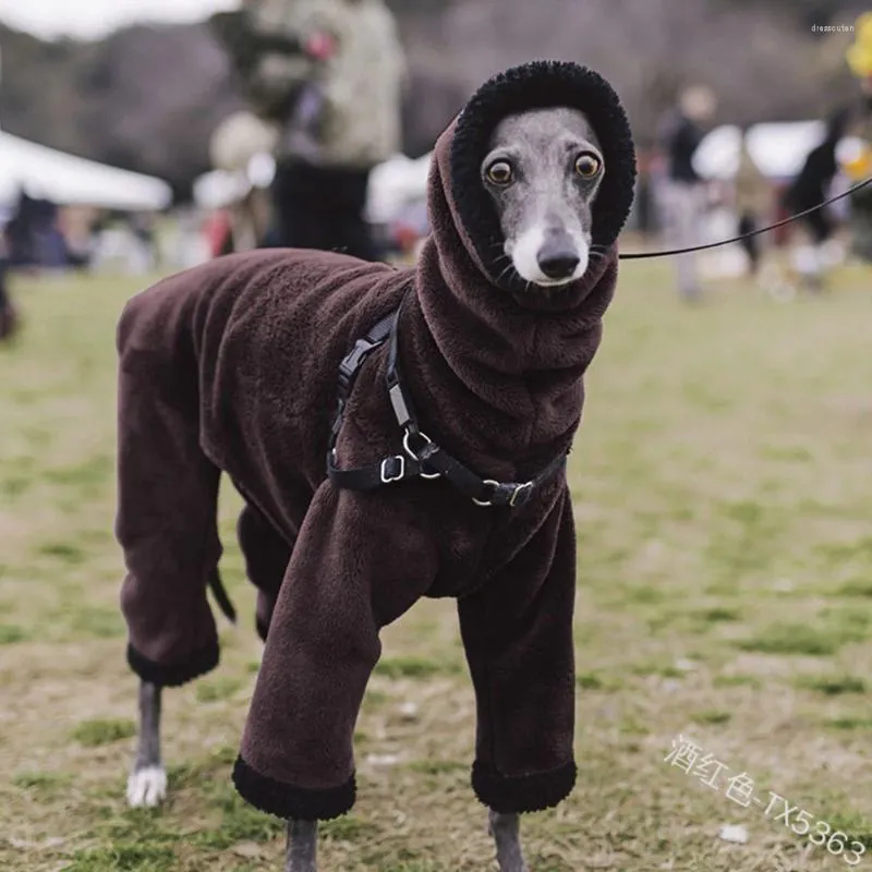 Abbigliamento per cani Abbigliamento invernale caldo Giacca a collo alto per animali domestici Bedlington a quattro gambe antivento grande per cappotto maglioni levriero Whibpet