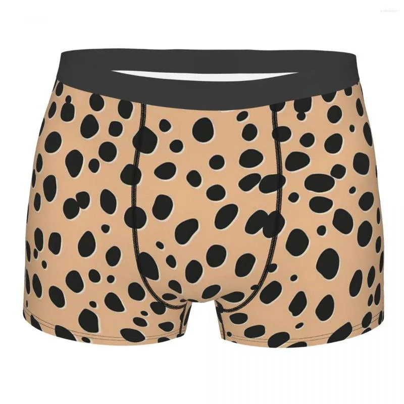 Sous-vêtements léopard peau d'animal simulation coton culotte sous-vêtements pour hommes ventiler shorts boxer slips