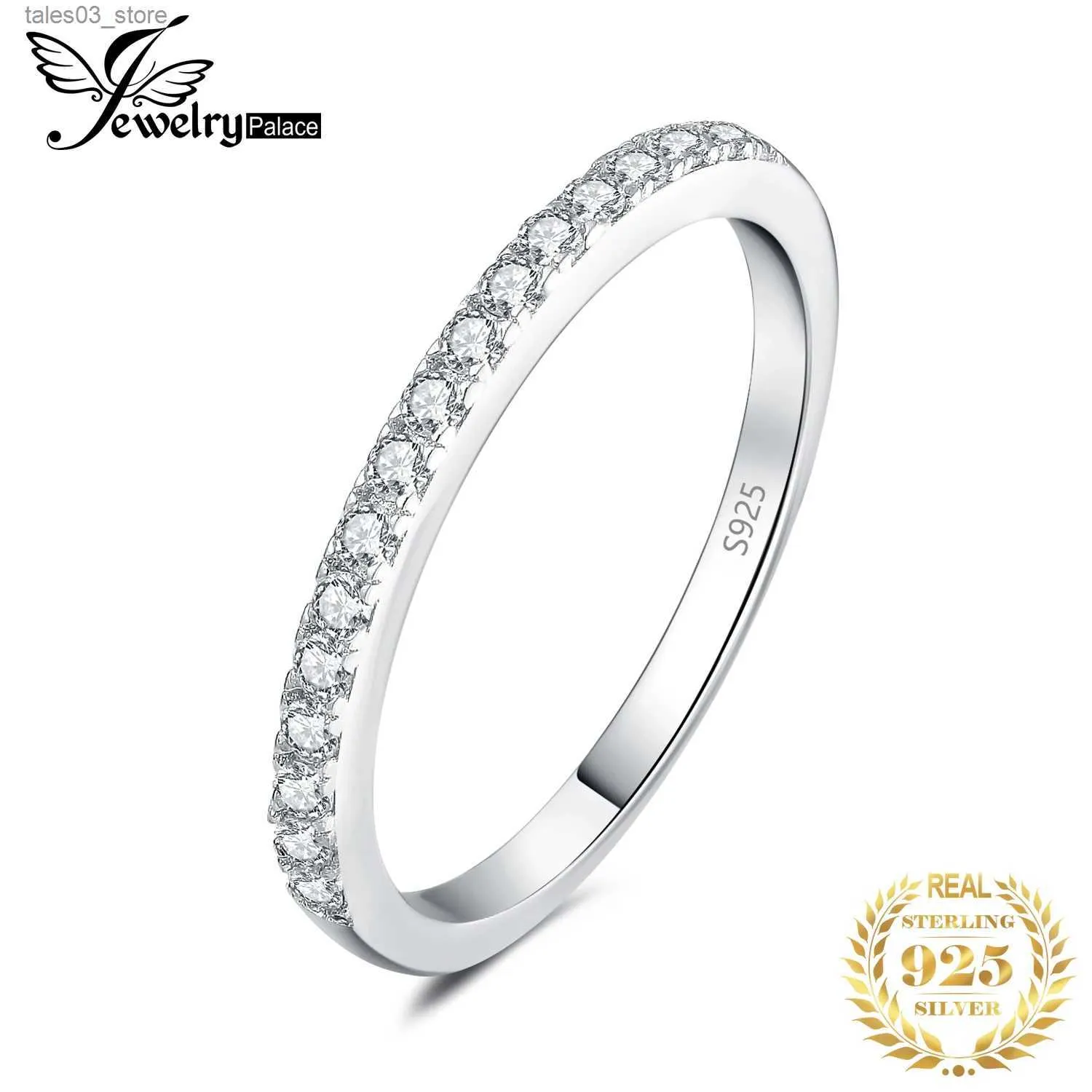 Pierścionki ślubne Jewelrypalace Moissanite D Color Half Eternity 0.225ct 925 Srebrna obrączka dla kobiet żółte złoto różowe złoto Planew Q231120