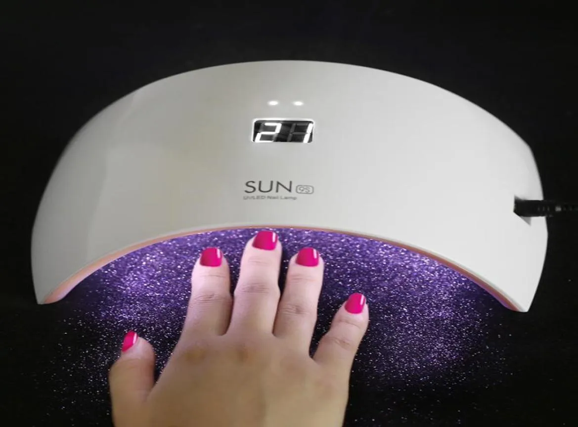 SUN9S 24W 15 LEDs Led UV Lamp With Timer button Sensor USB Charging Nail Dryer for ALL Nail Gel Polish Perfect Thumb Solution8929606