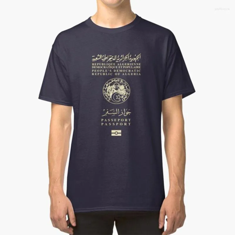 Men's T Shirts Algerianpassport Tshirt - Shirt Morocco Algeria Africa Patriotism I Love Oran Algerian Moroccan Passport Alger