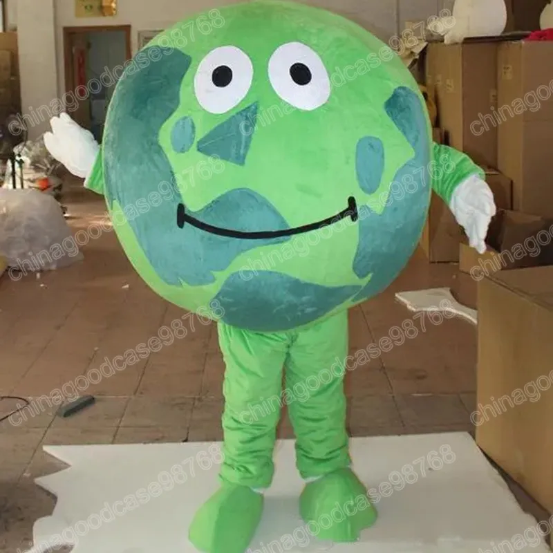 Costume de mascotte de Noël vert monde terre de qualité supérieure Halloween robe de soirée fantaisie personnage de dessin animé tenue costume carnaval unisexe tenue accessoires publicitaires