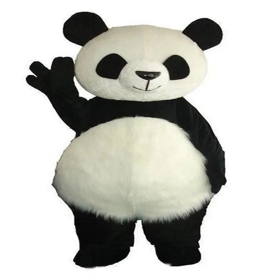 Halloween Giant Panda Mascot kostym vuxen tecknad karaktär outfit attraktiv kostym plan födelsedag