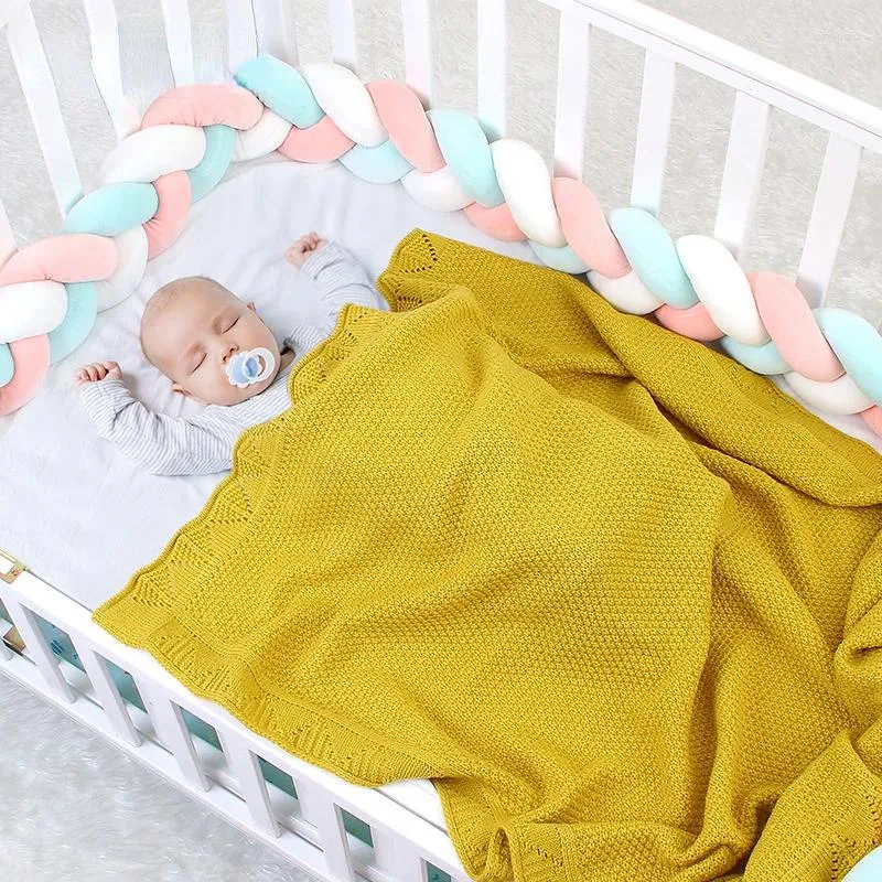 담요 니트 아기 Swaddle 담요 출생 겨울 이불 침구 유모차 침대 퀼트 소프트 침대 덮개 수신