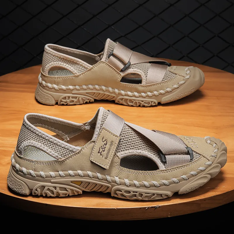 Sandálias cyytl mass de verão plataforma de moda de moda sapatos de praia tornozelo casual chinelos masculinos andando luxo ao ar livre esporte de caminhada plana 230419