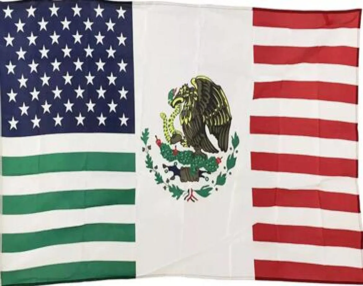 ABD Amerika Meksika Dostluk Bayrağı 3ft x 5ft Polyester Banner Uçan 150 90cm Özel Bayrak Outdoor5132282